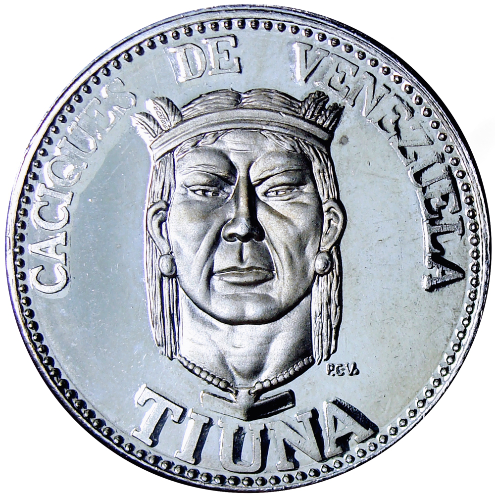 Medalla Tiuna Caciques Venezuela 9 Dineros de Plata Italcambio - Numisfila
