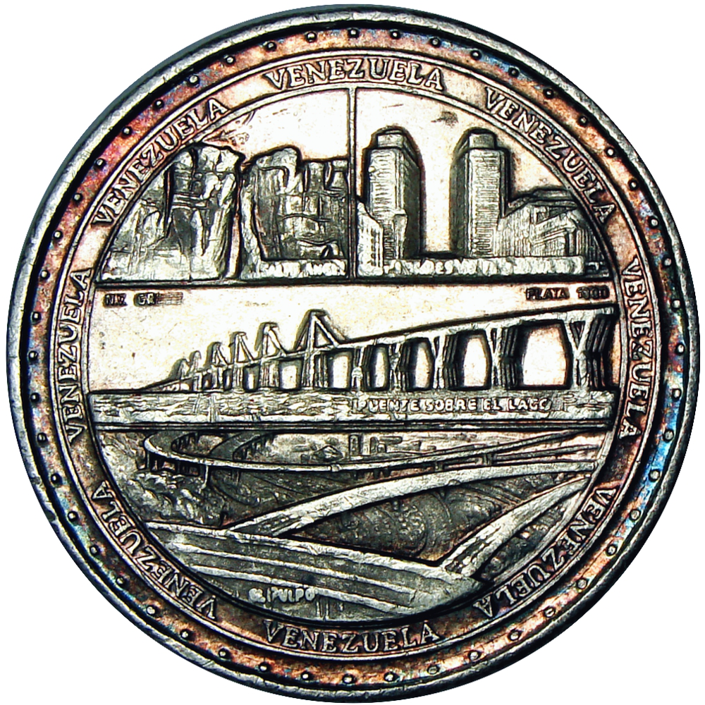 Medalla de Plata Venezuela 1967 Simón Bolívar 9 Dineros - 30 Milímetros - Numisfila