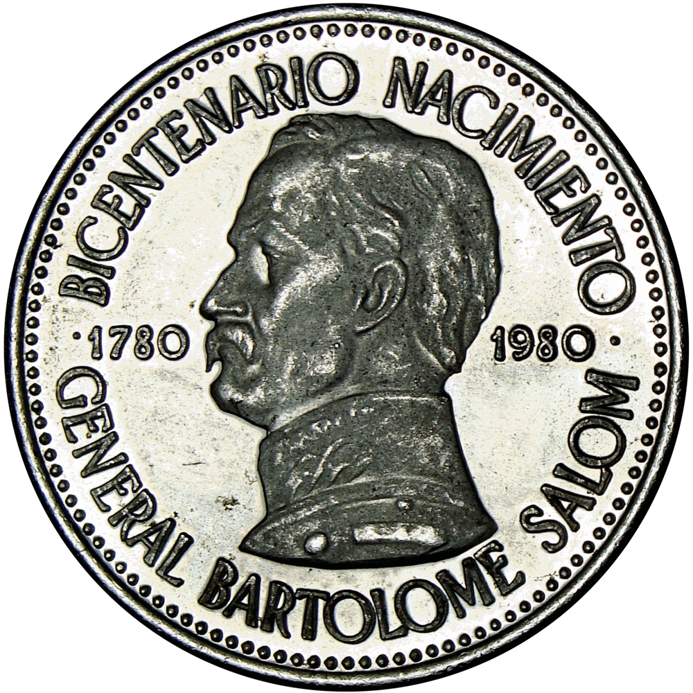 Prueba Medalla Bartolomé Salom con Carabobo - Italcambio 9 Dineros / 30 mm - Numisfila
