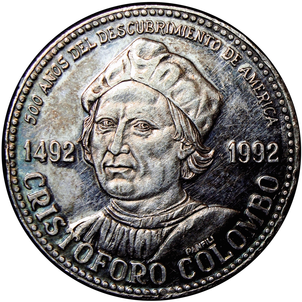 Medalla de Plata Cristóbal Colón 500 Años del Descubrimiento - Numisfila