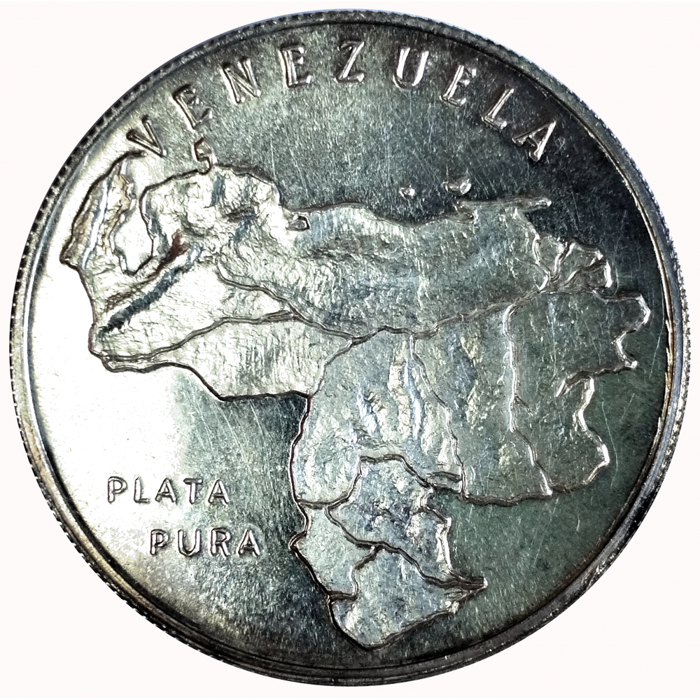 Escudo de Venezuela Medalla de Plata Pura Esmaltada  - Numisfila