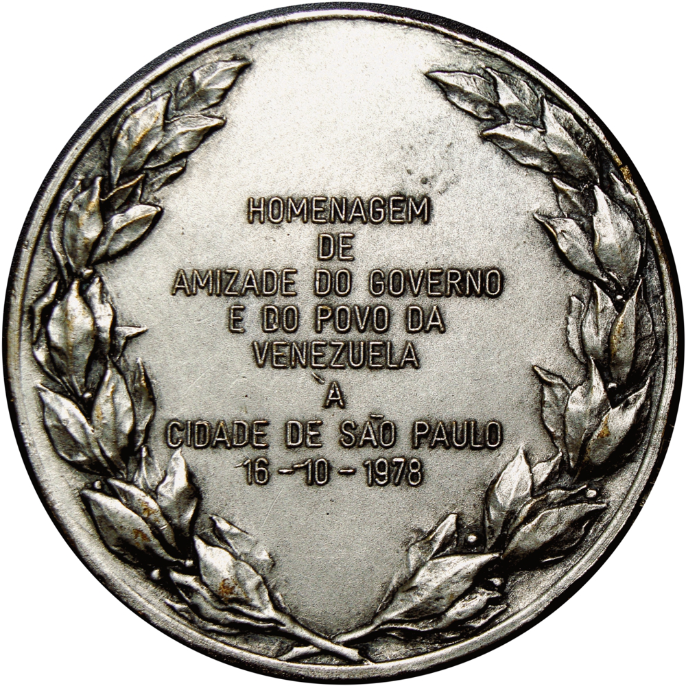 Medalla Francisco de Miranda Amistad entre Brasil y Venezuela 1978  - Numisfila