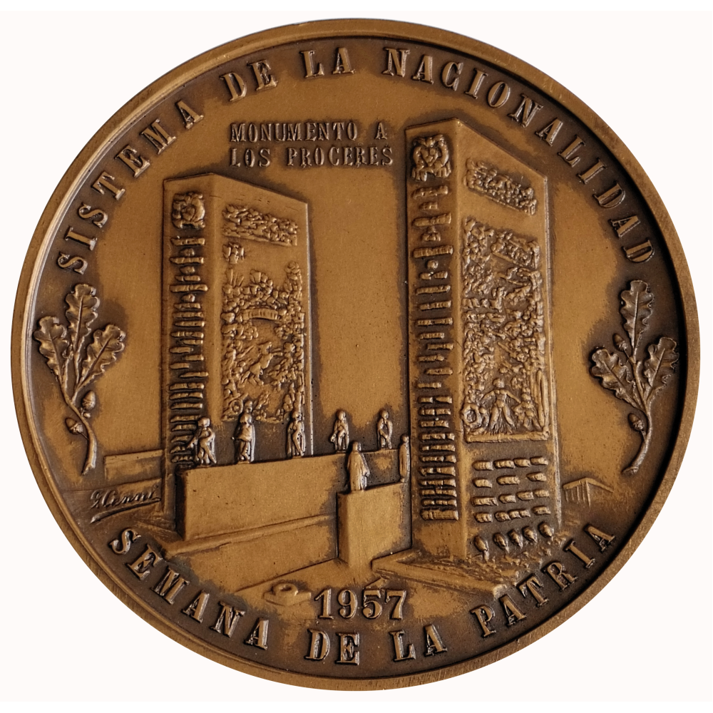 Medalla Conmemorativa Sistema de la Nacionalidad 1957 Semana de la Patria  - Numisfila