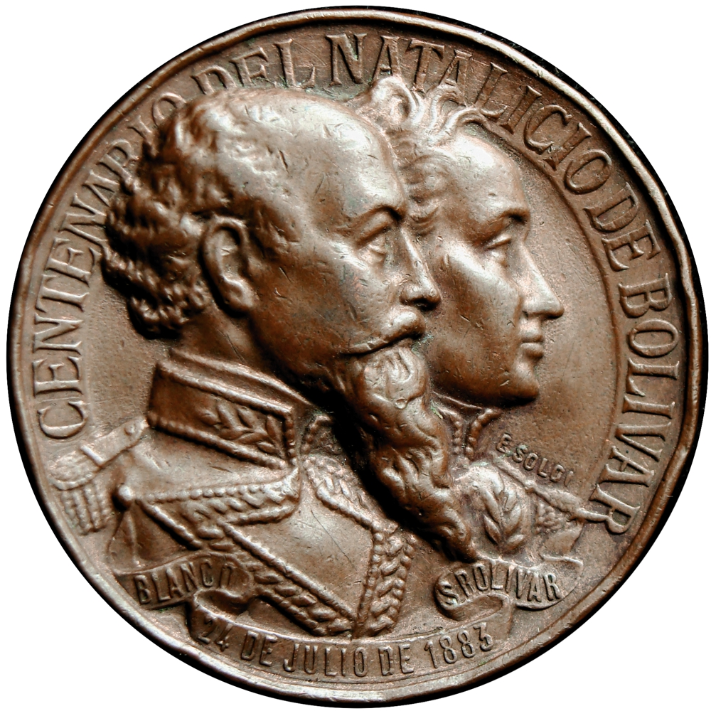 Medalla Centenario Natalicio Bolívar 1883 Guzmán Blanco - Numisfila