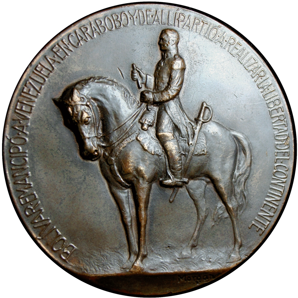 Gran Medalla Centenario Batalla Carabobo 1921 Simón Bolívar - Numisfila