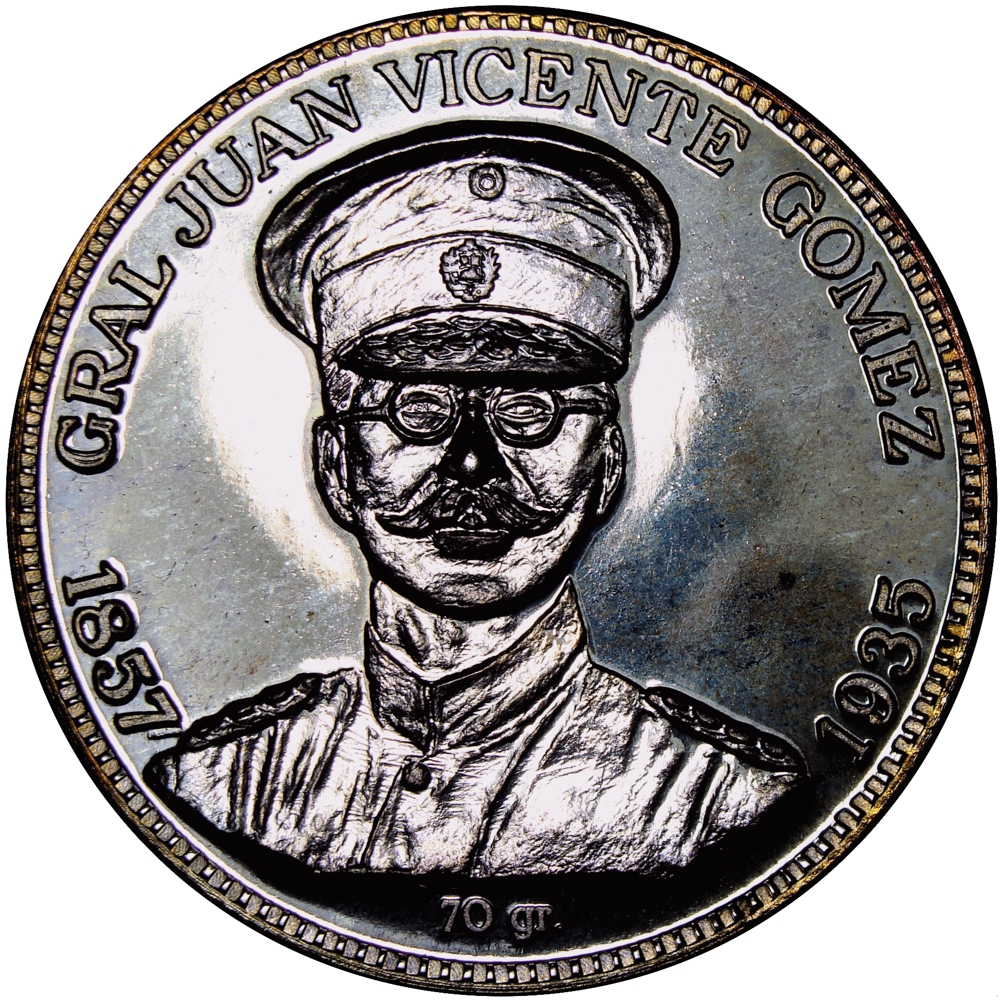 Medalla en Plata Pura Juan Vicente Gómez Banco Hipotecario Occidente - Numisfila