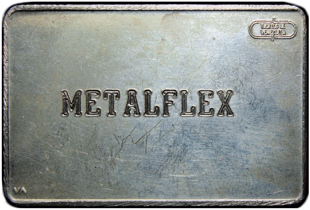 Lingote 50 gramos en Plata Pura Simón Bolívar Metalflex  - Numisfila