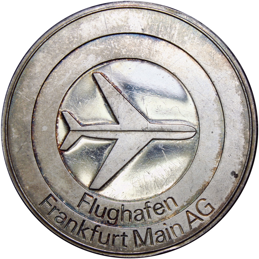Avión Alemania Medalla de Plata Aeropuerto de Frankfurt  - Numisfila