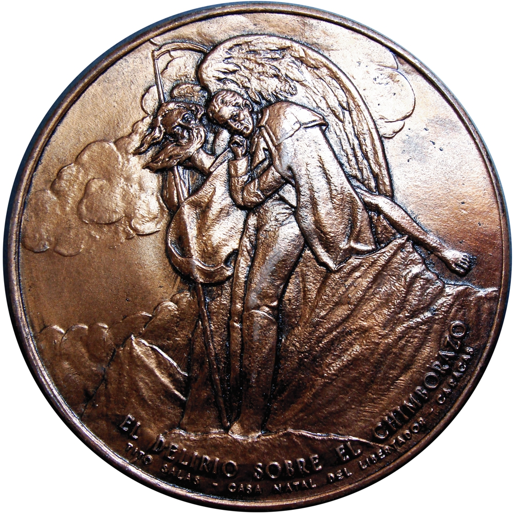 Medalla Simón Bolívar 1980 El Delirio Sobre El Chimborazo - Numisfila