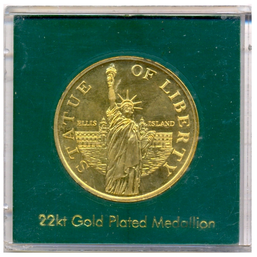 Medalla EE. UU. Bienvenida a la Estatua de la Libertad y la Isla Ellis - Numisfila