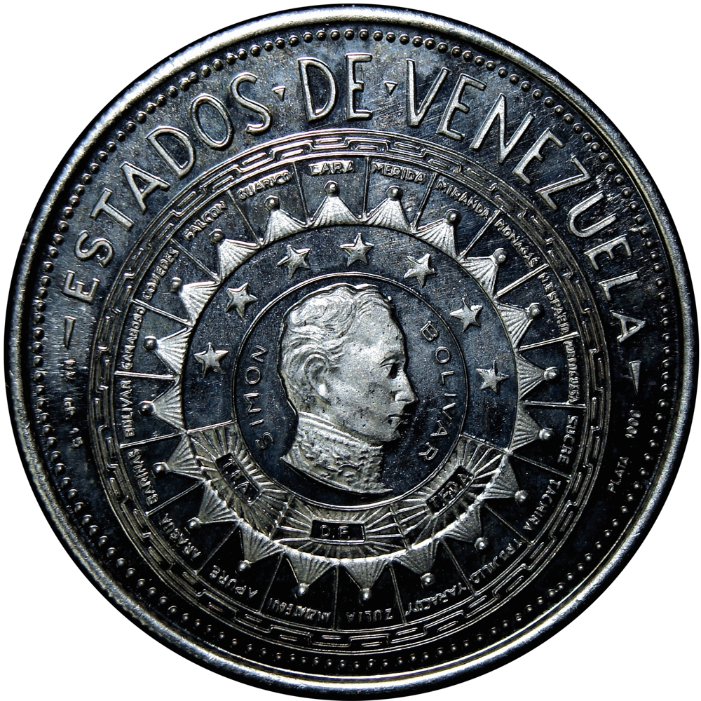 Zulia Medalla de Plata Estados de Venezuela 9 Dineros - 30 mm Italcambio  - Numisfila