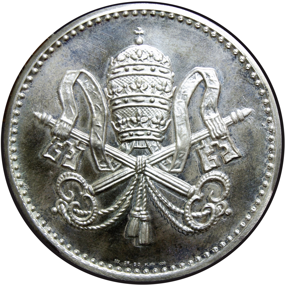 Papa Juan Pablo II Visita 996 Italcambio Medalla de Plata Pura 50 Grs  - Numisfila
