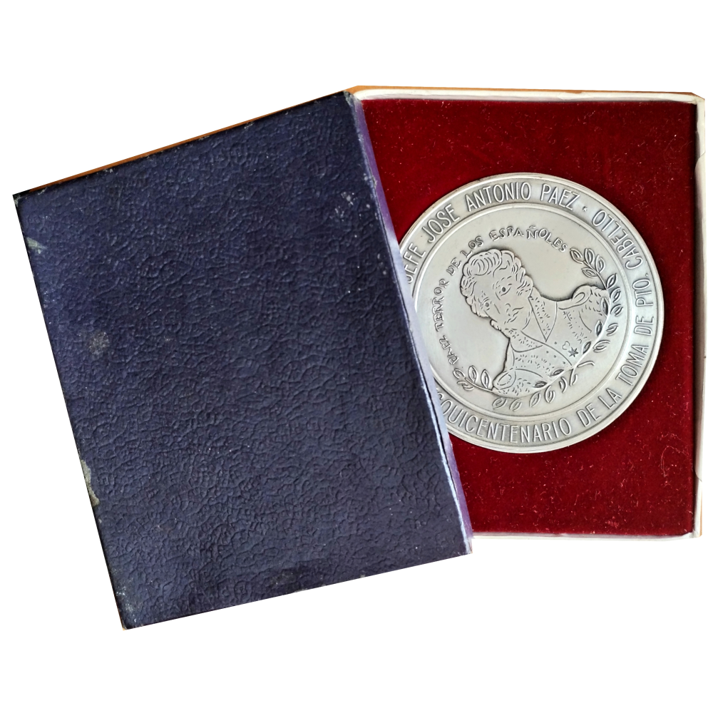 Venezuela Medalla Plateada Sesquicentenario Toma Puerto Cabello - Páez 1973 - Numisfila