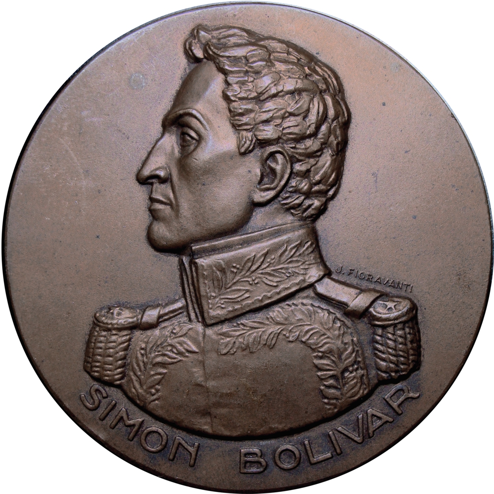 Medalla Monumento Simón Bolívar en Buenos Aires 1942 - Numisfila
