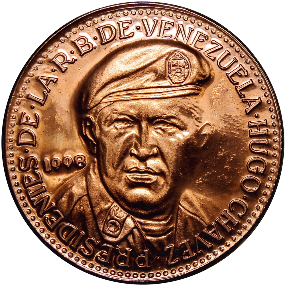 Medalla de Cobre Hugo Chávez Italcambio Presidente de la República Bolivariana de Venezuela - Numisfila