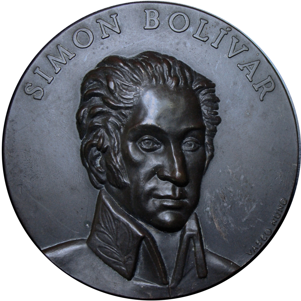 Medalla de Bronce 150 Años Muerte Simón Bolívar 1980 *80mm - Numisfila