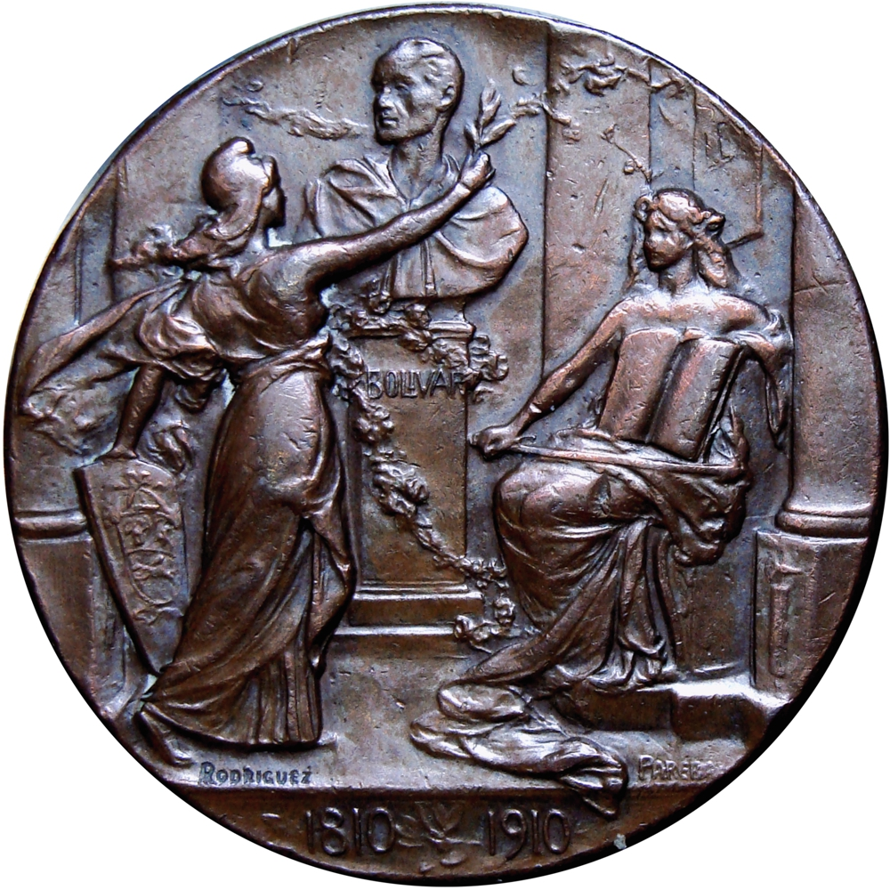 Bolívar Medalla Independecia de Venezuela 1910 - Juan Vicente Gómez - Numisfila