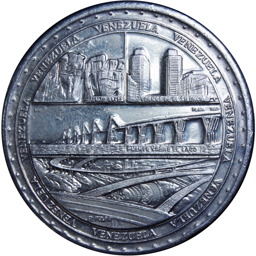 Venezuela Medalla de Plata 1967 Simón Bolívar 9 Dineros  - Numisfila