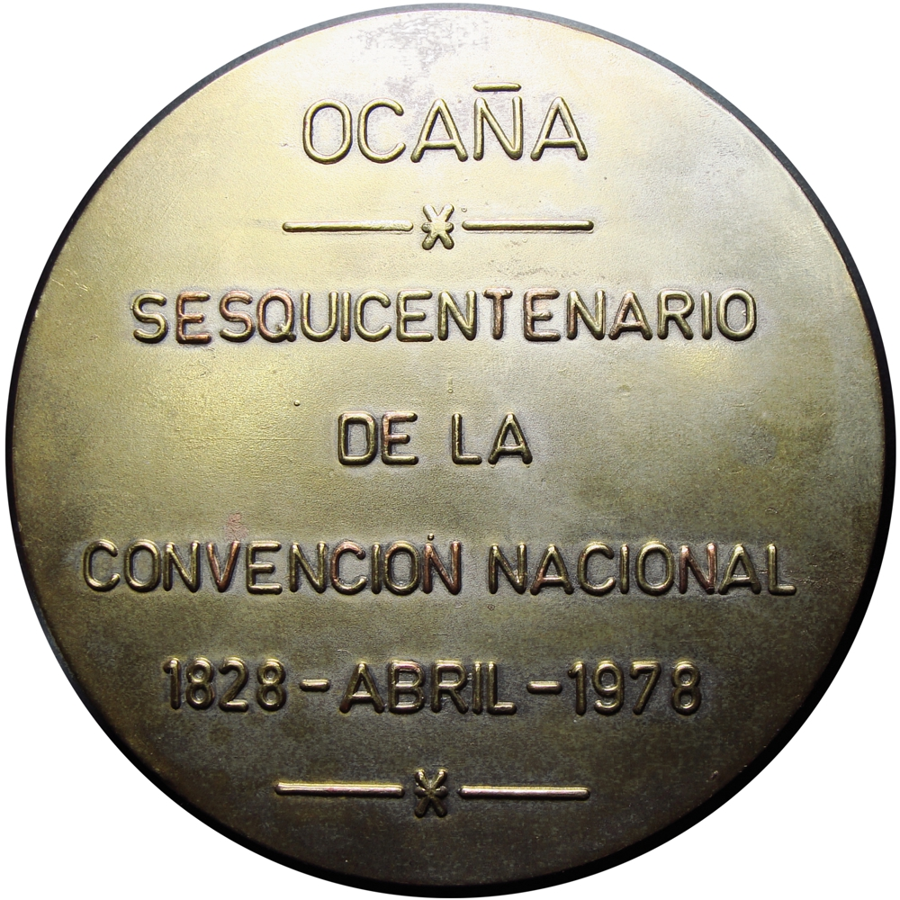 Medalla Simón Bolívar 150 Años de Convención Ocaña 1978  - Numisfila