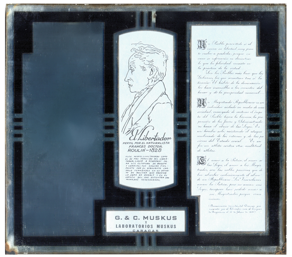 Souvenir Espejo Perfil Roulin de Simón Bolívar Pensamientos - Numisfila