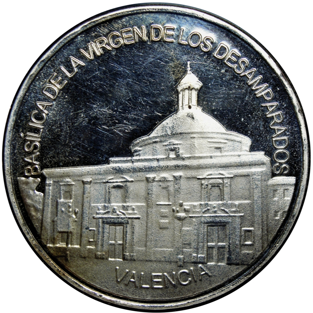 España Medalla de Plata La Geperudeta Virgen de Los Desamparados Valencia  - Numisfila