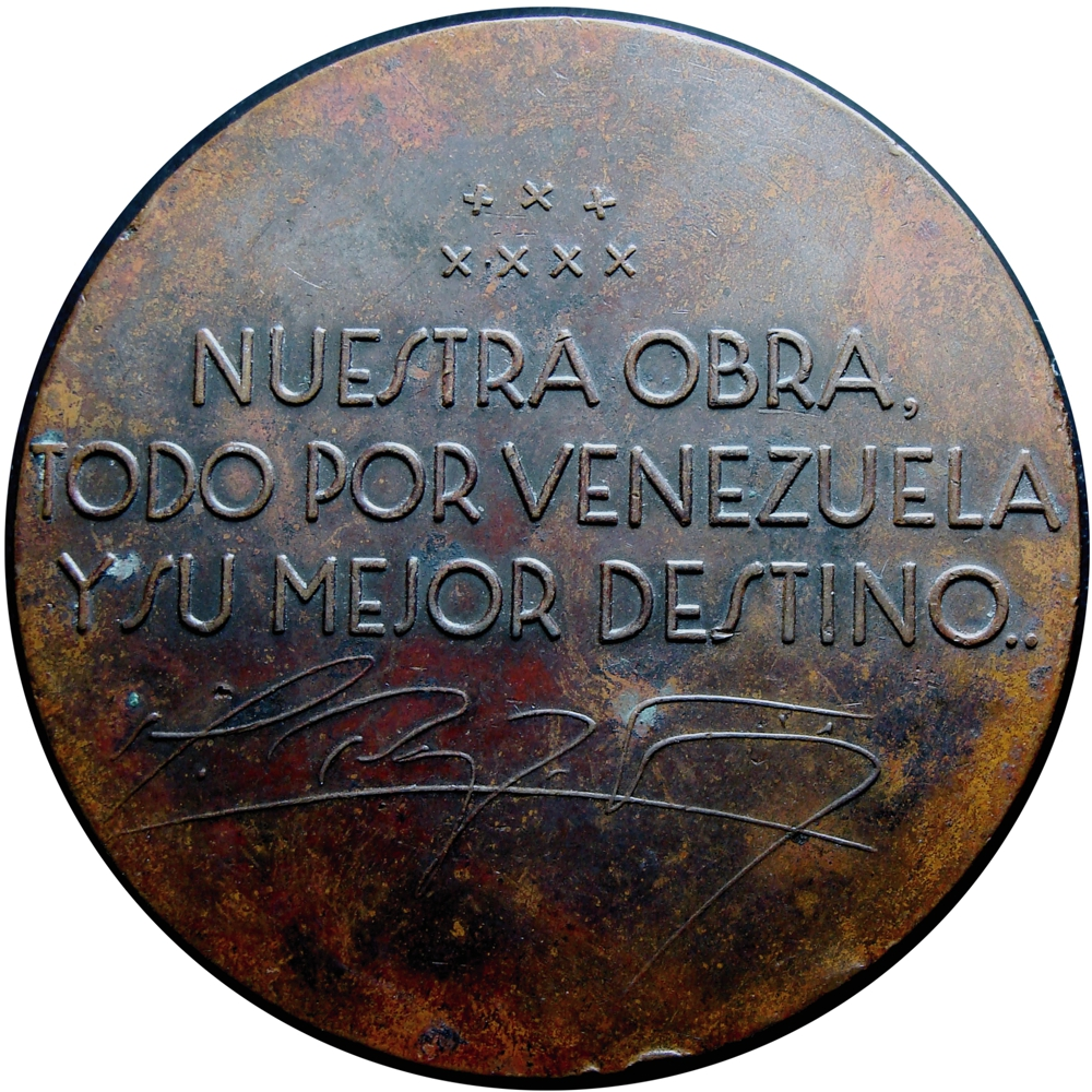 Marcos Pérez Jiménez Presidente Medalla de Cobre  - Numisfila