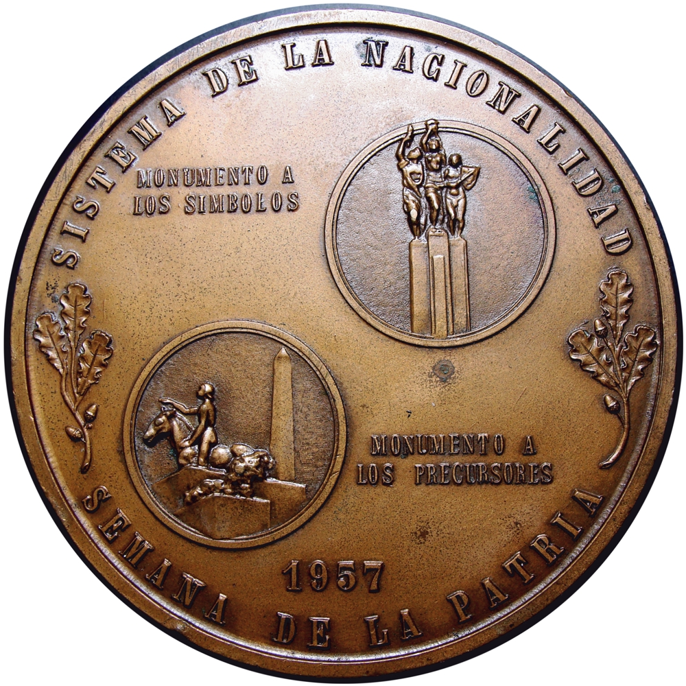 Paseo Los Proceres Medalla Sistema de la Nacionalidad 1957 Semana de la Patria  - Numisfila