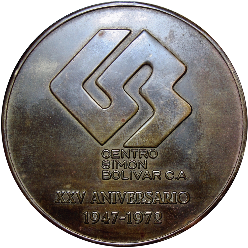 Medalla 25 Años Parque Central 1972 Centro Simon Bolivar   - Numisfila