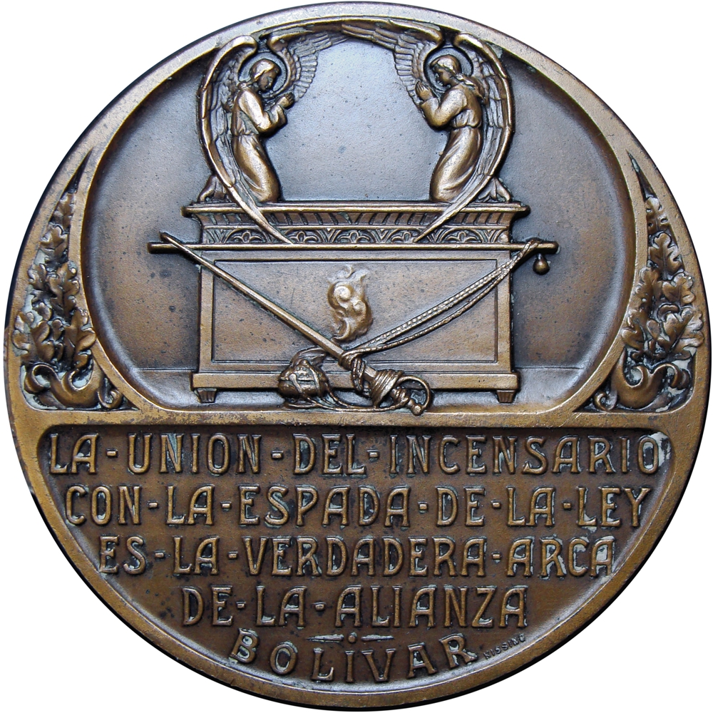 Venezuela Gran Medalla de Bronce Episcopado al Centenario Bolívar 1930 - 60 mm  - Numisfila