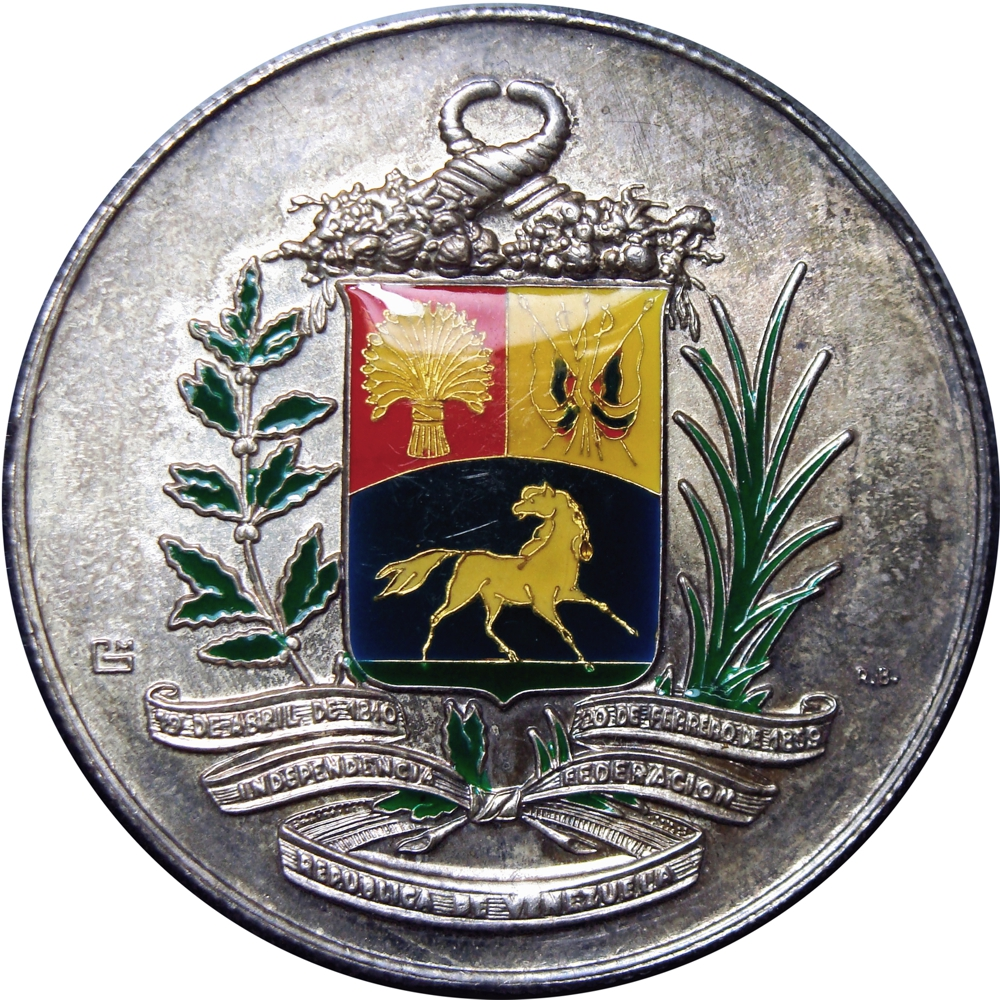 Bandera y Escudo Medallas de Plata Esmaltadas 1978 Himno y Mapa  - Numisfila