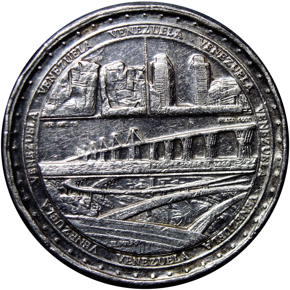 Venezuela Medalla de Plata 1967 Simón Bolívar 9 Dineros - Numisfila