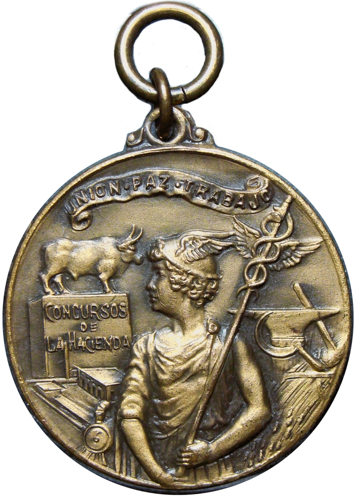 Medalla de Bronce 1er Congreso Agricultores, Ganaderos e Industriales 1921 Juan Vicente Goméz - Numisfila