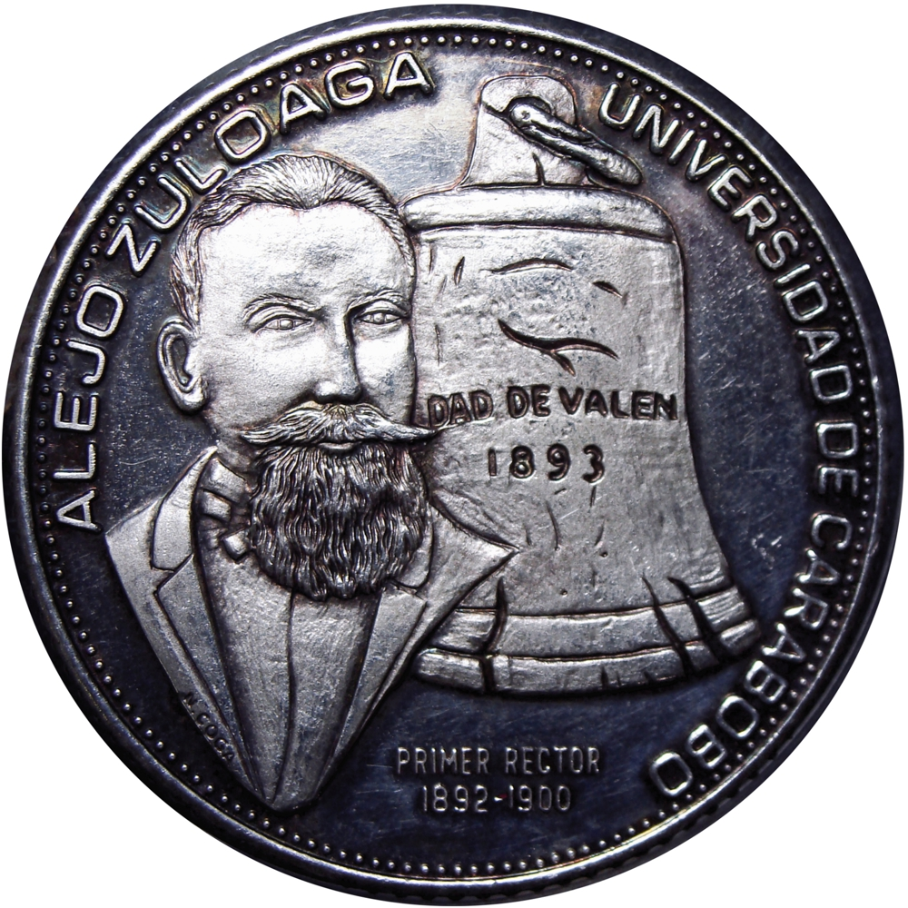 Venezuela Alejo Zuloaga Centenario Universidad Carabobo 1992 Medalla de Plata  - Numisfila