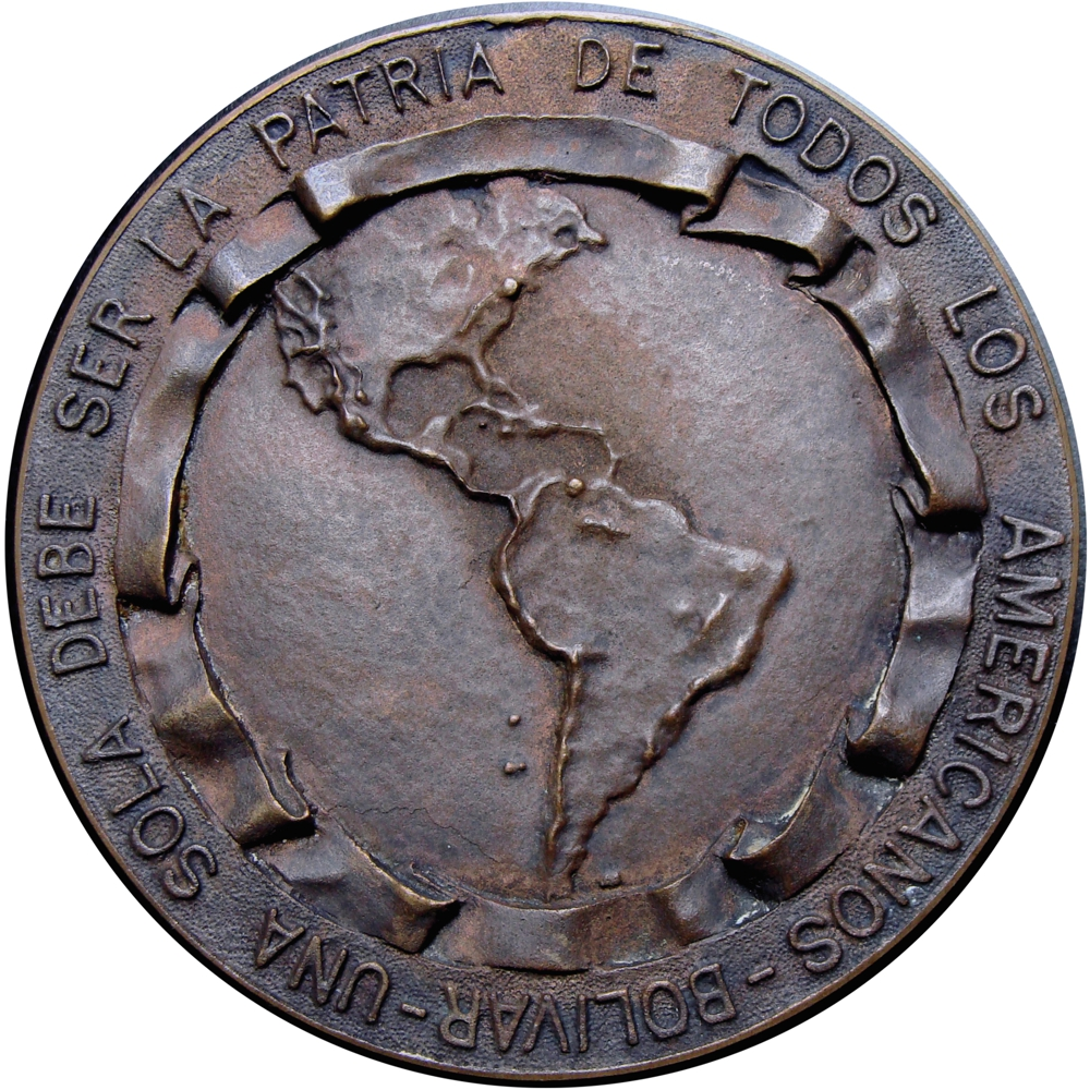 Gran Medalla Traslación Estatua del Libertador 1951 Central Park 71 mm  - Numisfila
