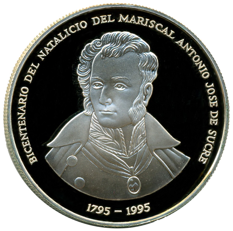 Medalla BCV Antonio José De Sucre 1995  - Numisfila