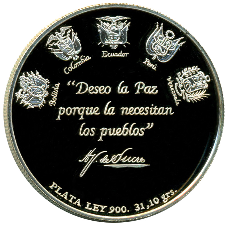 Medalla BCV Antonio José De Sucre 1995  - Numisfila