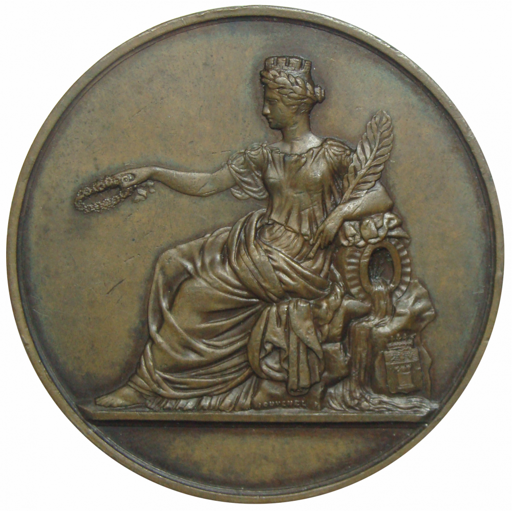 Medalla Francia Jean-Augustin Renard 1857 Arquitecto  - Numisfila