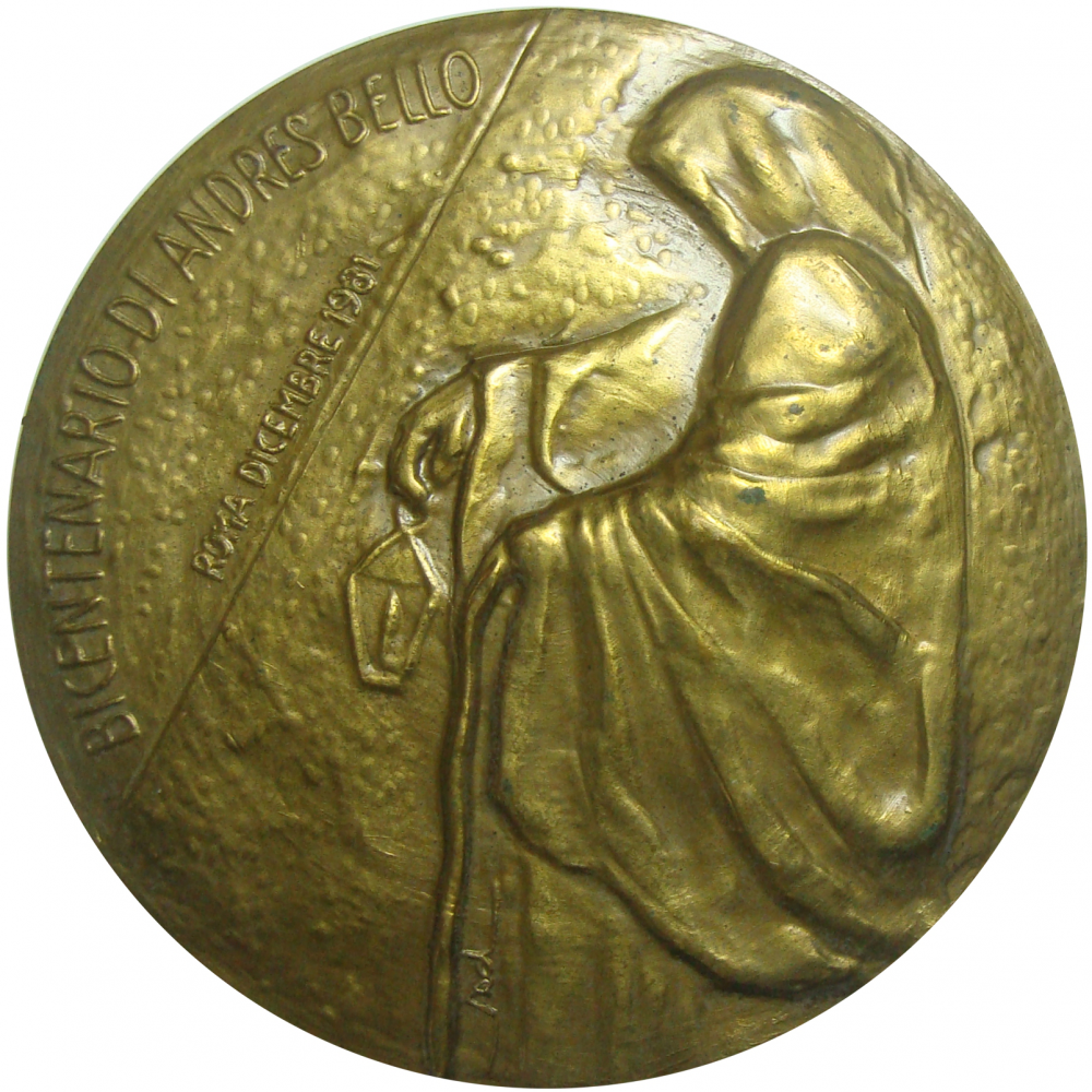 Bella Medalla Andrés Bello 1981 Bicentenario del Nacimiento  - Numisfila