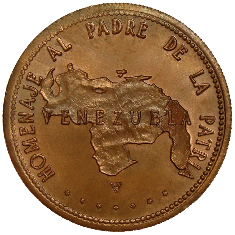 Medalla Nacimiento Simón Bolívar 1983 Cambio La Guaira  - Numisfila