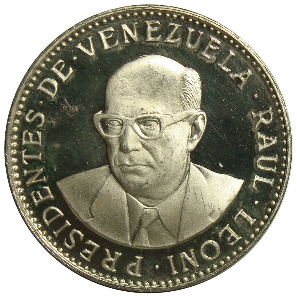 Medalla Plata Presidentes Venezuela: Raúl Leoni  - Numisfila