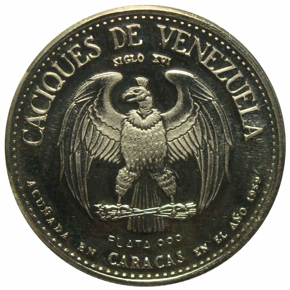 Medalla Paramaconi Caciques de Venezuela Italcambio  - Numisfila