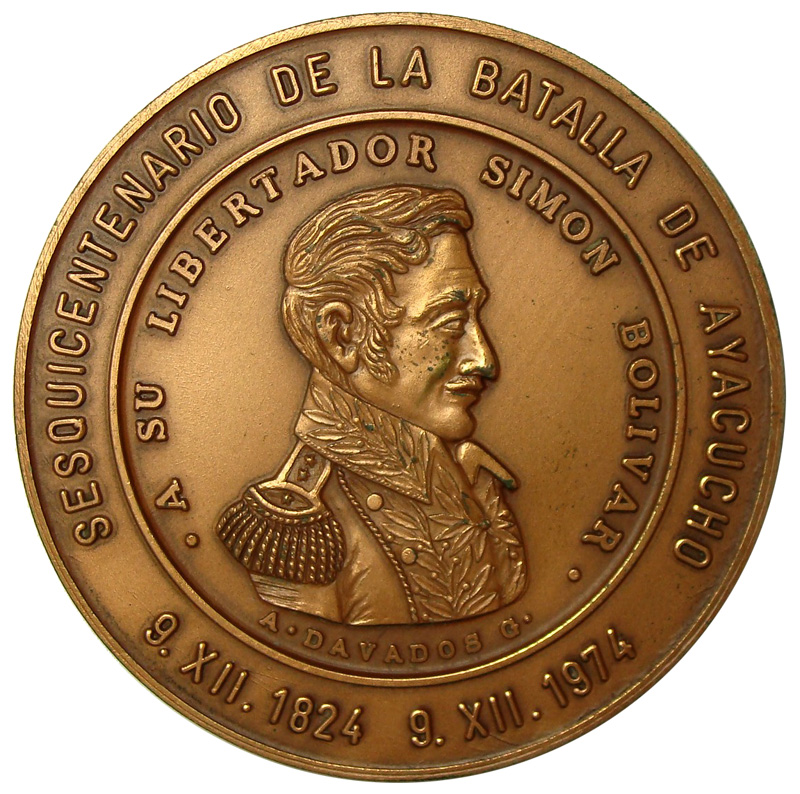 Medalla Batalla de Ayacucho 1974 Simón Bolívar  - Numisfila