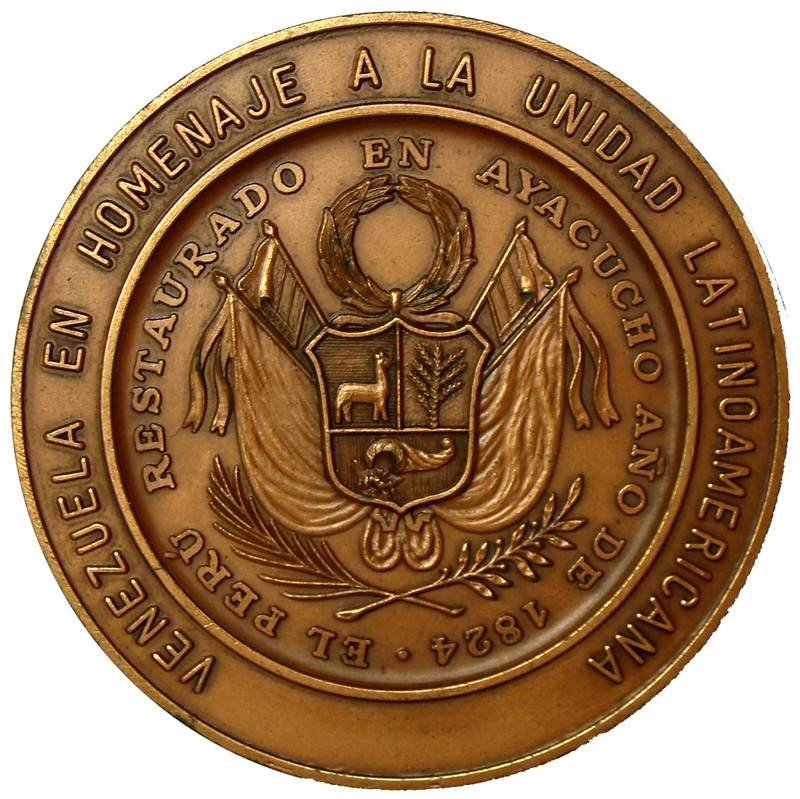 Medalla Batalla de Ayacucho 1974 Simón Bolívar  - Numisfila