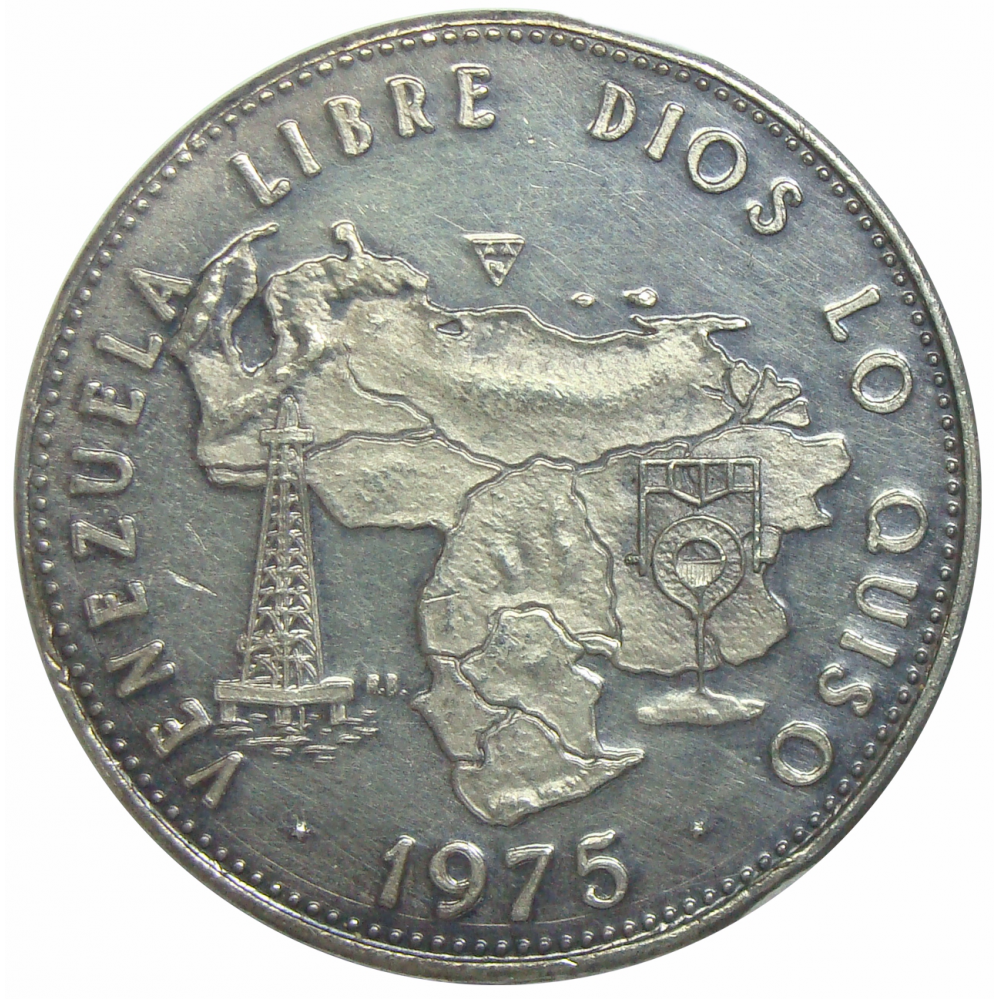 Medalla Venezuela Libre Dios lo quiso 1975 - Numisfila