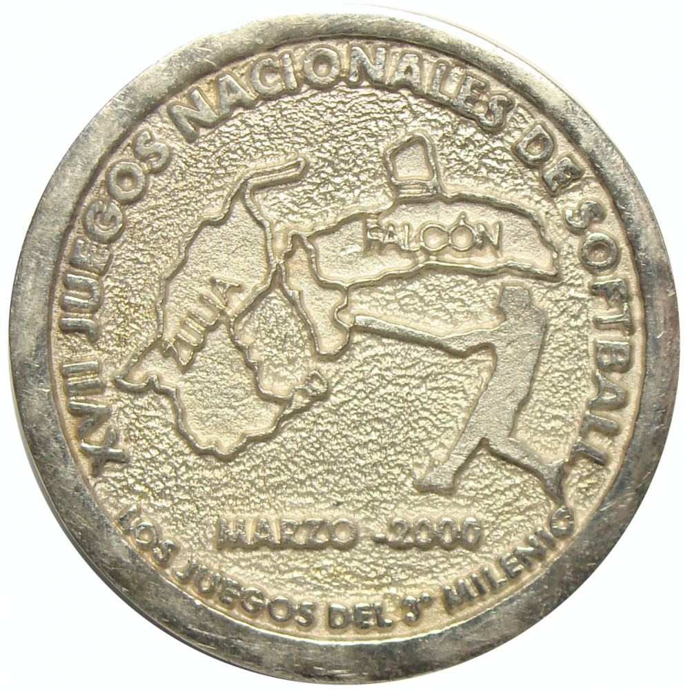 Medalla XVII Juegos Softball Zulia Falcon 2000 CICPC   - Numisfila