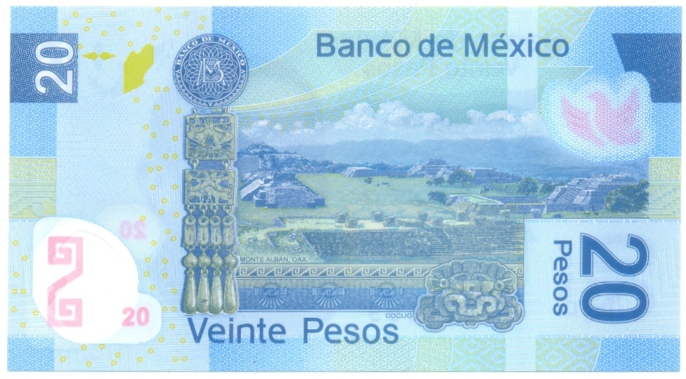 Billete Plástico de México 20 Pesos de 2010  - Numisfila