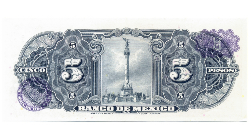 Billete Mexico 5 Pesos 1961  - Numisfila
