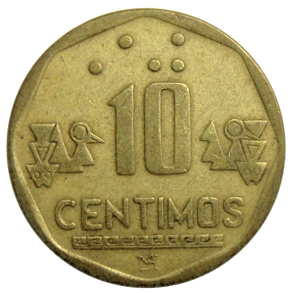 Moneda Peru 10 Centimos 1997-1998  - Numisfila