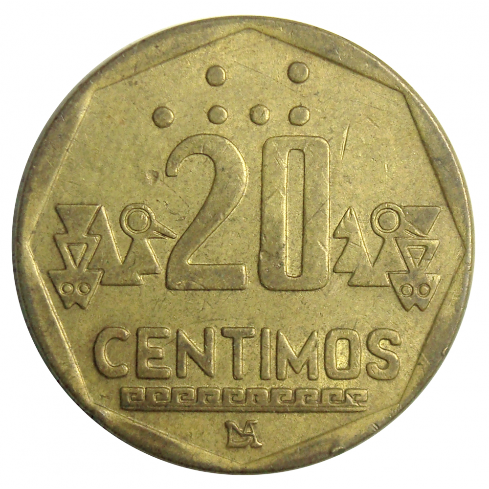 Moneda Peru 20 Centimos 1991-1996  - Numisfila