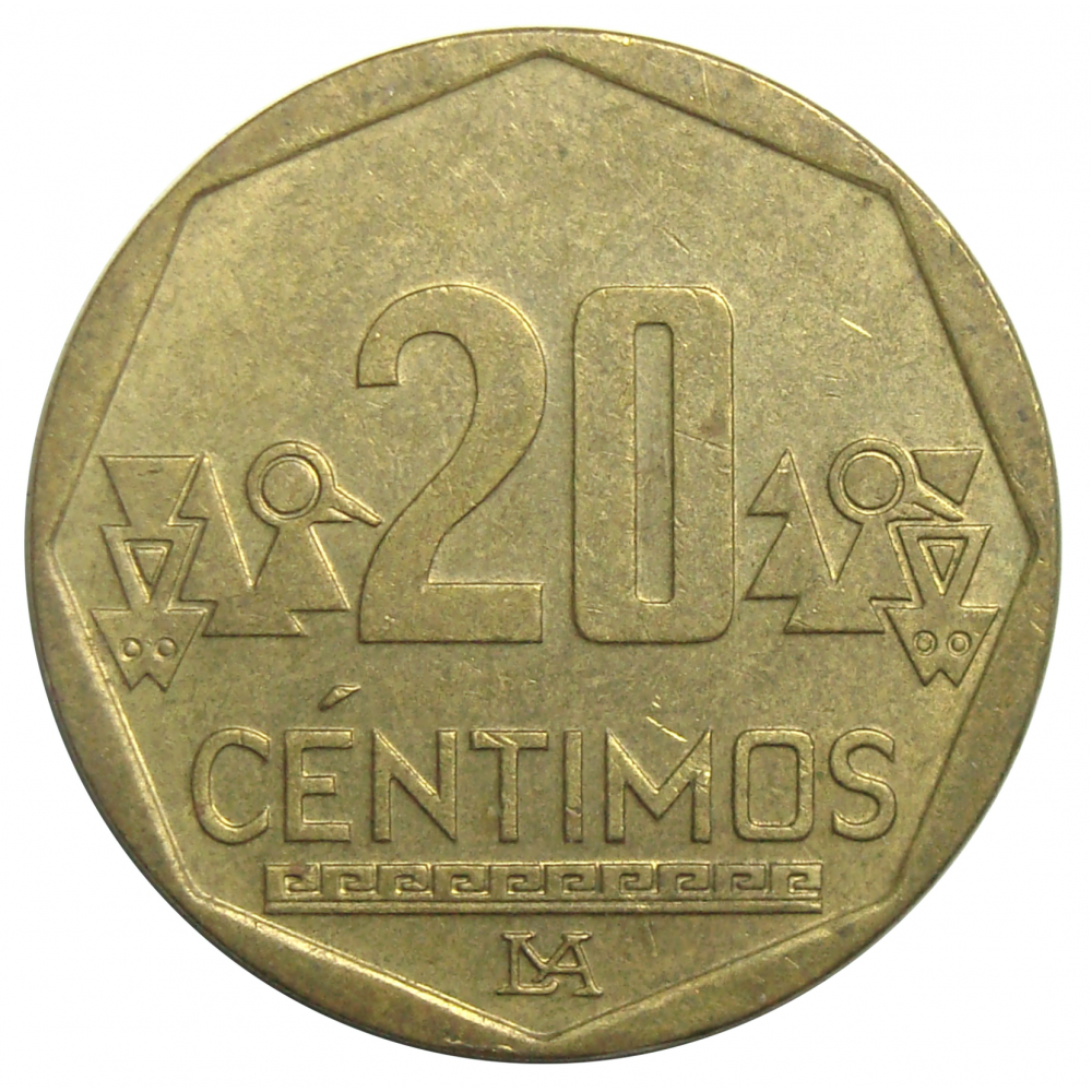Moneda Peru 20 Centimos 2001-2007  - Numisfila